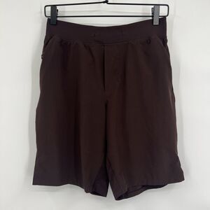 Lululemon T.H.E. Shorts Men S Brown 9" Linerless Stretch Training Performance